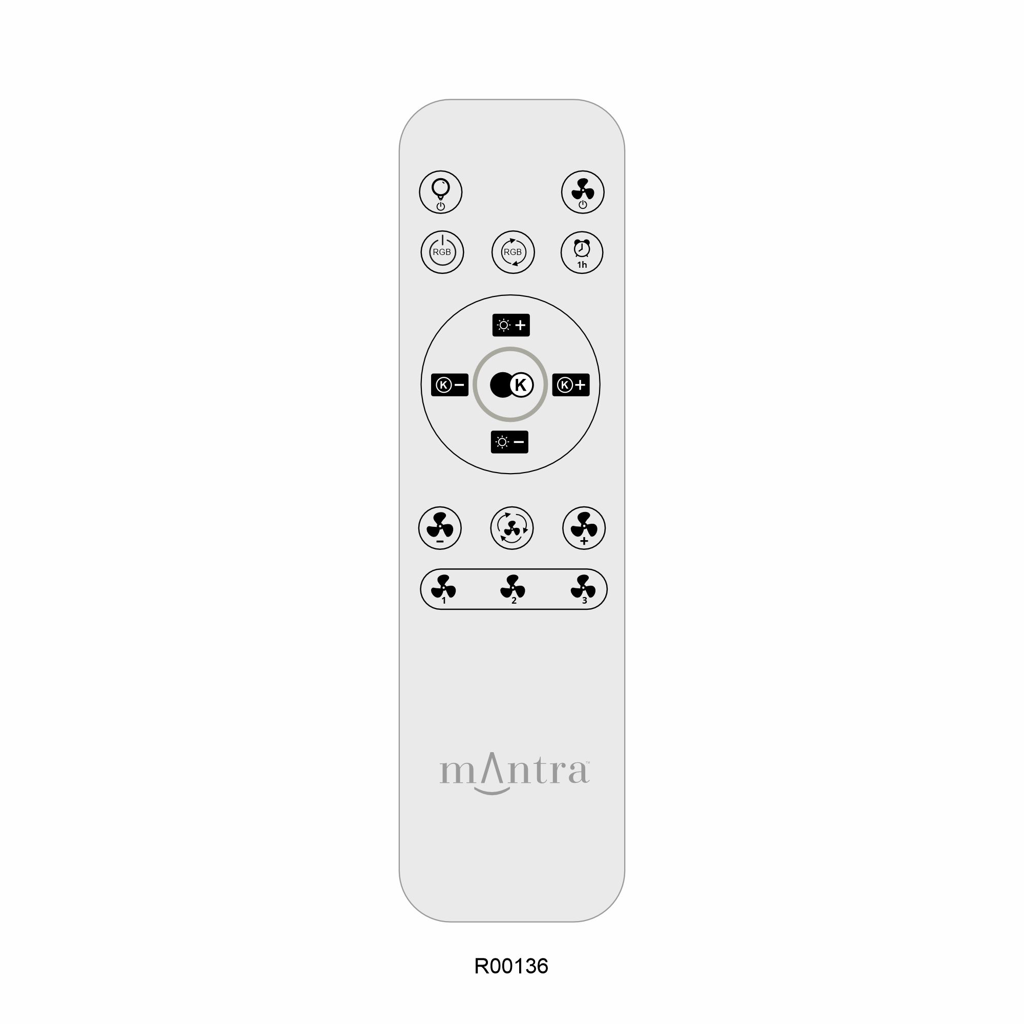 Gamer 40W LED Dimmable White/RGB Ceiling Light & Fan, Remote M8292  Mantra Ventilacion Gamer